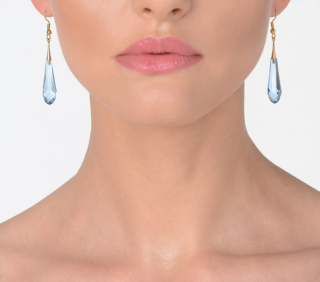 Tear drop earrings Aquamarine