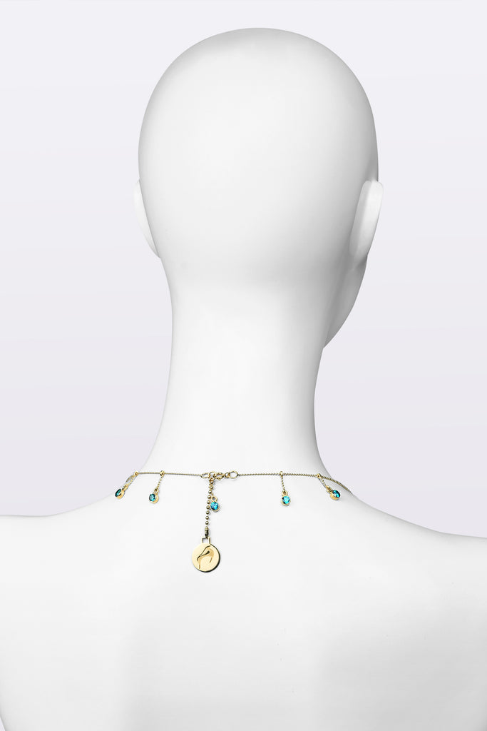 BLUE LOTUS CRYSTAL Necklace